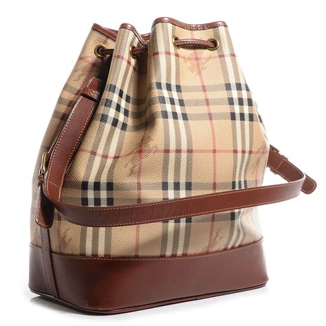 burberry haymarket drawstring bucket bag